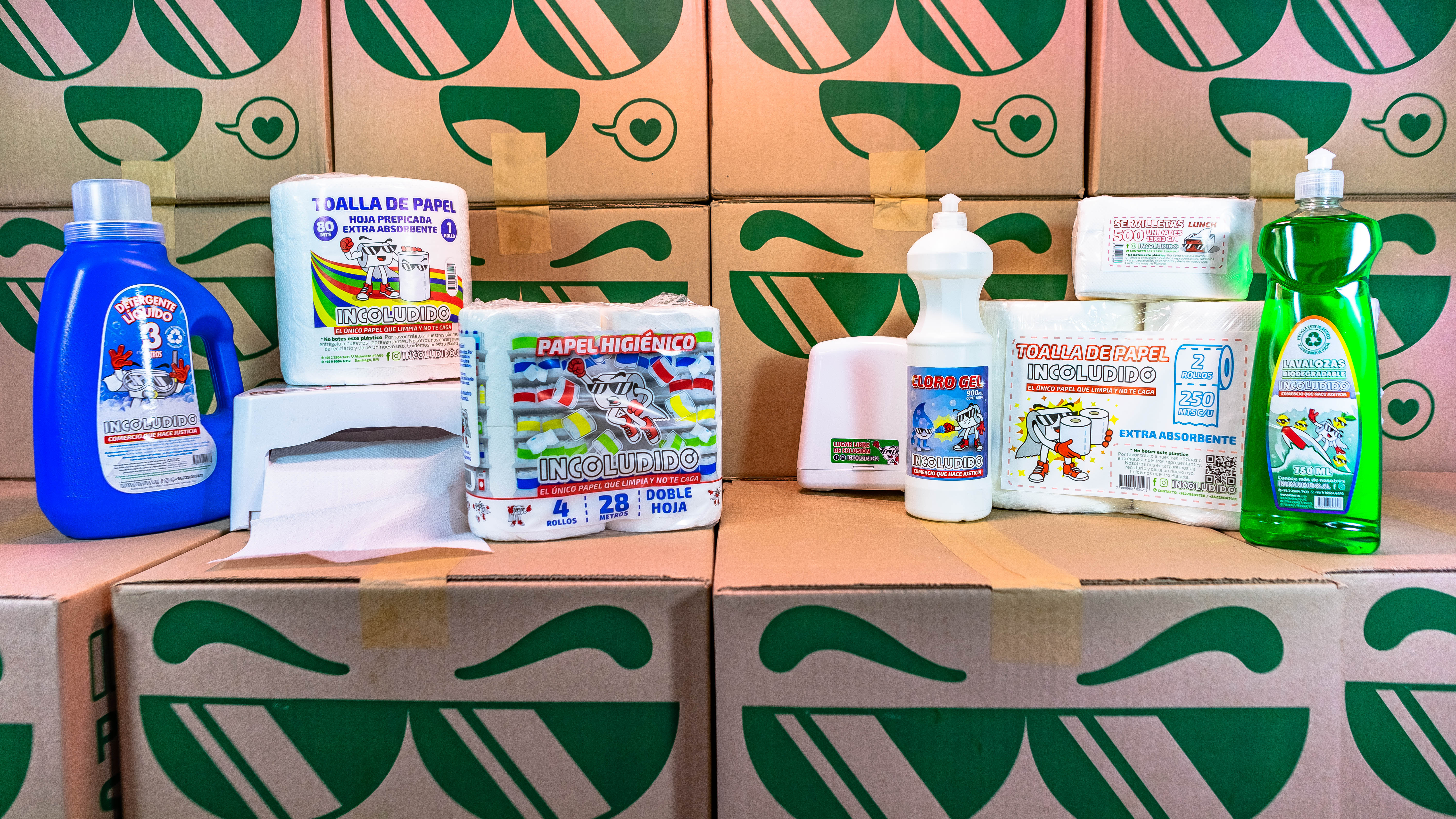 Productos Incoludido: detergente, jabón y limpiador multiuso
